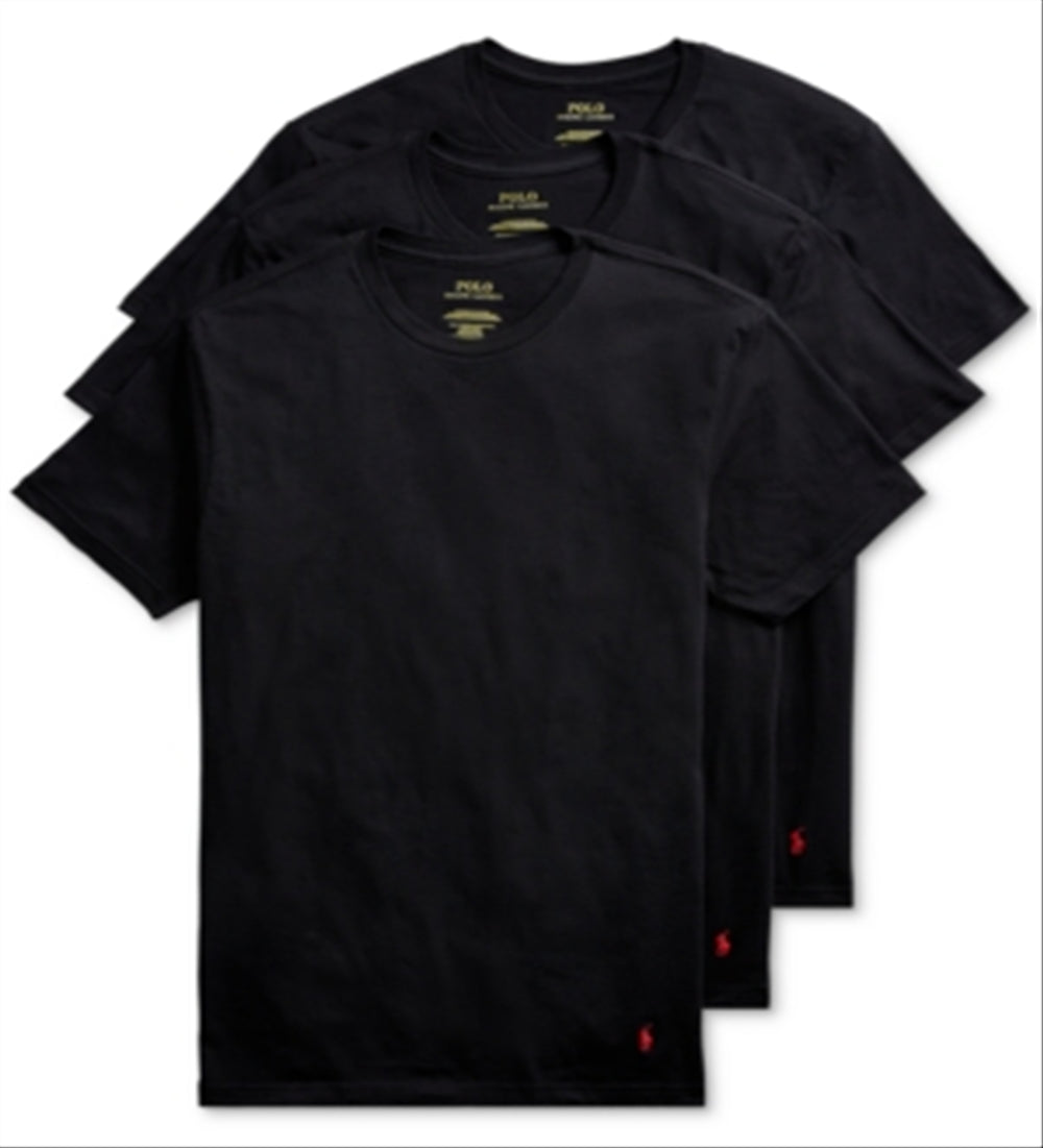 Polo Ralph Lauren 3-Pack Crewneck T-Shirts Black Size L