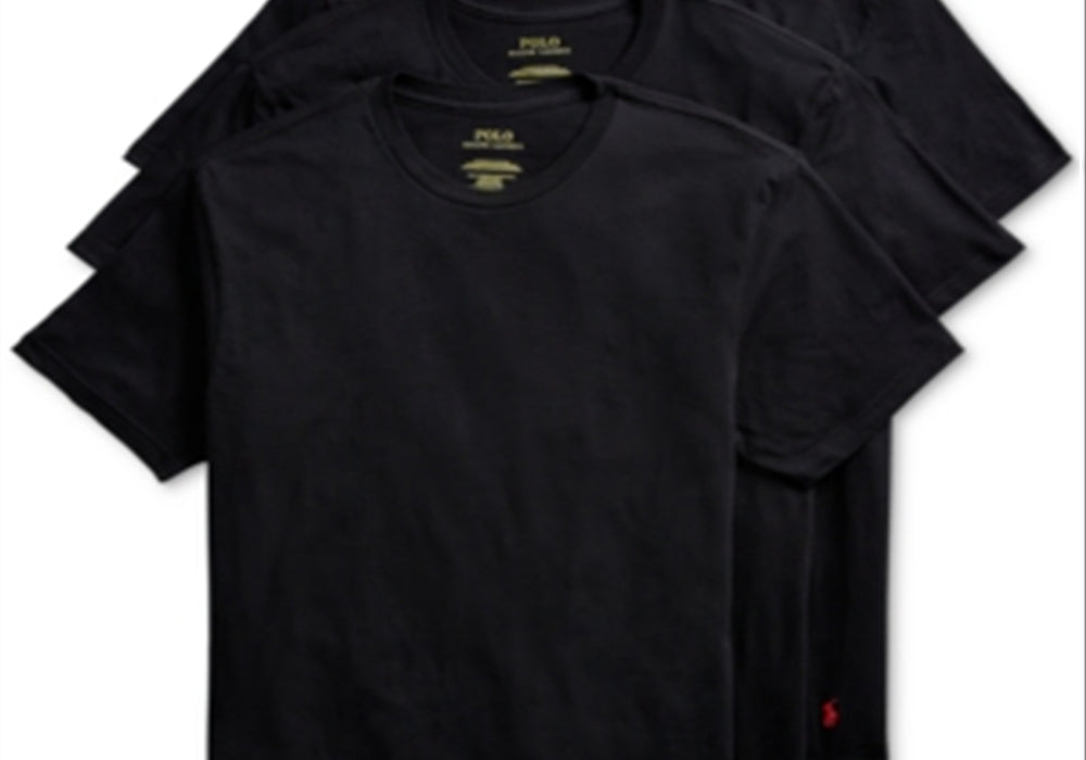 Polo Ralph Lauren 3-Pack Crewneck T-Shirts Black Size L