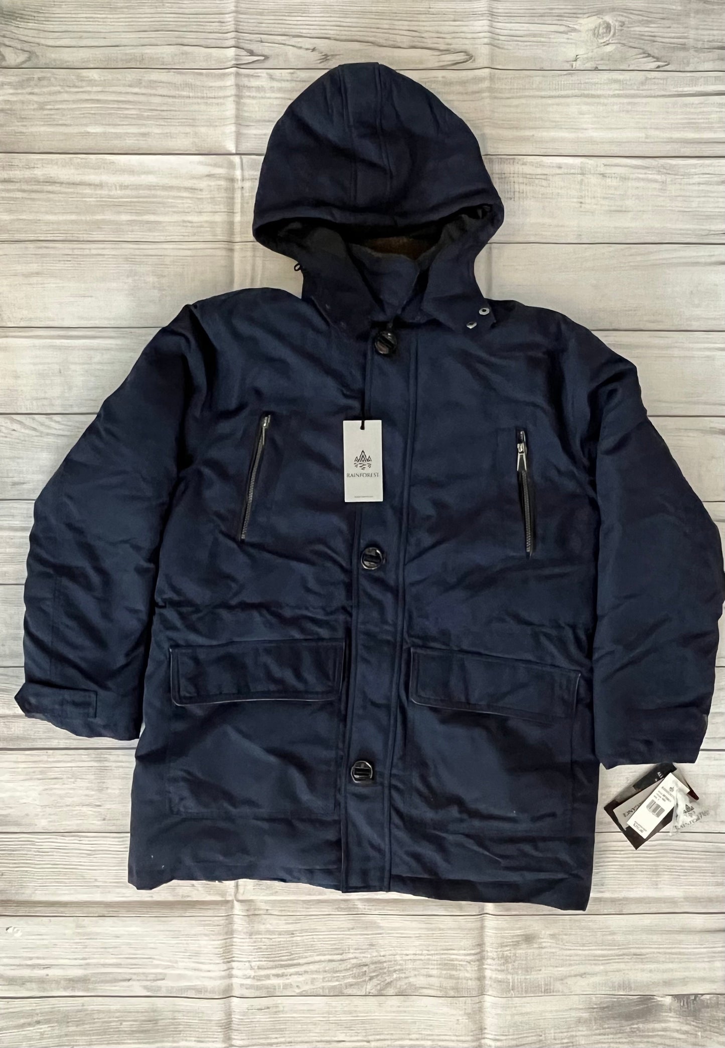 Barganbin Women's Discount Rainforest Quilted Cold Weather Winter Puffy Down Coat Blue Size Large
