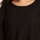 Calvin Klein Women's Plus Size Metallic Wavy Knit Asymmetrical-Hem Top Black Size 2X