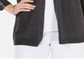 Karen Scott Women's Open Front Cardigan Charcoal Gray Size Petite L