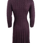 Jessica Howard Women's 3/4 Sleeve Knee Length Dress Purple Size Petite Small