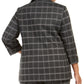 Calvin Klein Women's Plaid Blazer Jacket Gray Size 16W
