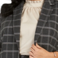 Calvin Klein Women's Plaid Blazer Jacket Gray Size 16W