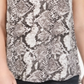 Hippie Rose Junior's Ditsy Chicks Snake Print V Neck Tank Top Black Size Medium