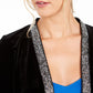 Calvin Klein Women's Long Sleeve Open Cardigan Top Black Size Small