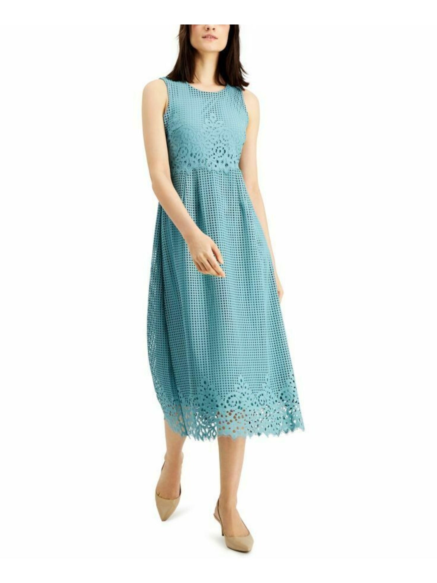 Alfani Women's Sleeveless MIDI Party Dress Green Size 6