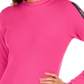 Calvin Klein Women's Performance Logo Stripe Mock Neck T-Shirt Pink Size Small