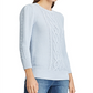 Ralph Lauren Women's Tishari Bishop Sleeves V Crewneck Sweater Blue Size Large