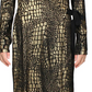 INC International Concepts Women's Patterned Long Sleeve V Neck Above the Knee Evening Body Con Dress Yellow Size Small