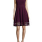 Calvin Klein Women's Seeveless Above the Knee Fit Flare Party Dress Purple Size 10