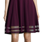 Calvin Klein Women's Seeveless Above the Knee Fit Flare Party Dress Purple Size 10