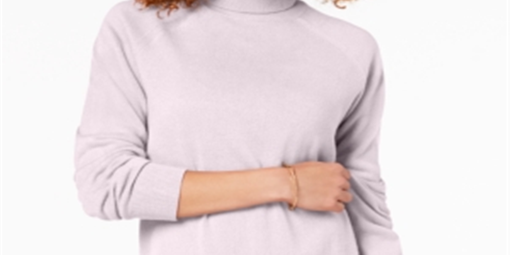 Karen Scott Women's Turtleneck Sweater Pink Size Small