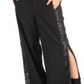 Rachel Roy Women's Rani High Rise Paillettes Pants Black Size 14