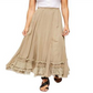 Free People Women's Sage Cypress Ruffle Skirt Green Size M