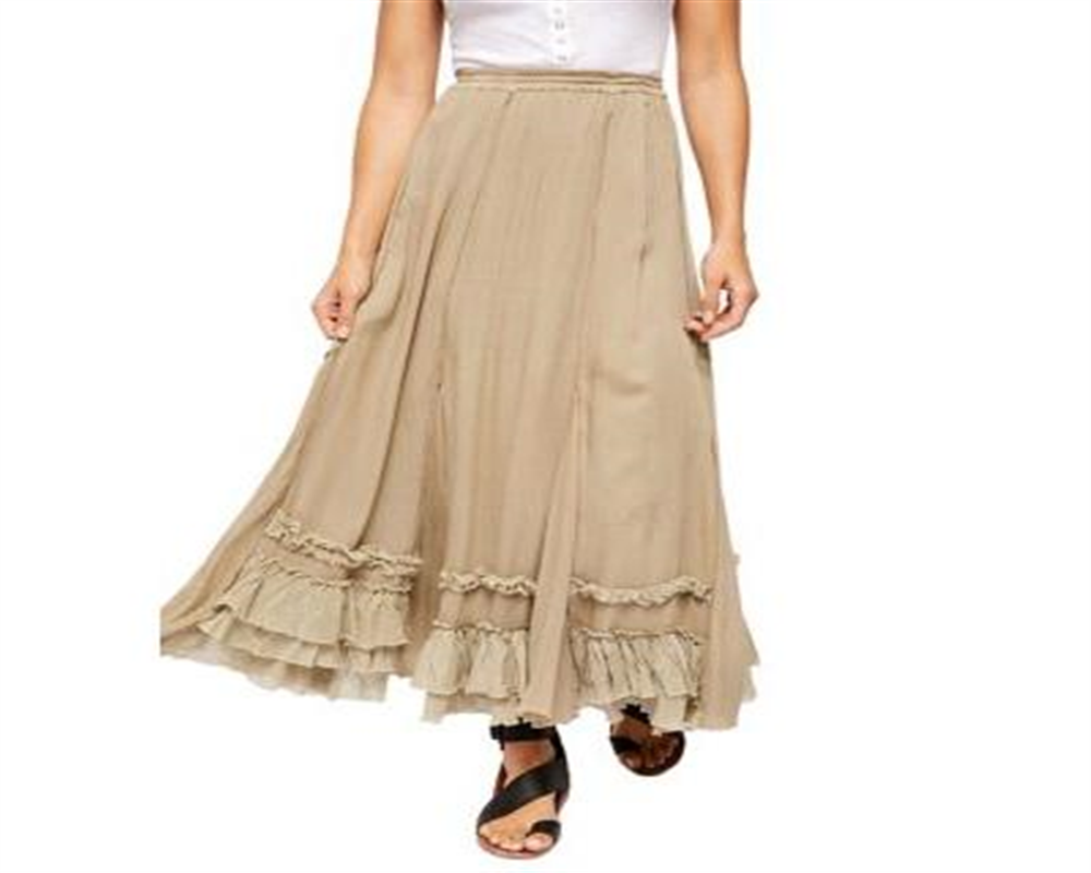 Free People Women's Sage Cypress Ruffle Skirt Green Size M