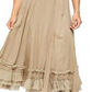 Free People Women's Sage Cypress Ruffle Skirt Green Size M