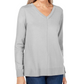 Karen Scott Women's V Neck Pullover Sweater Gray Size Large