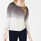 Bar III Women's Dip Dye Pullover Sweater Gray Size X-Small