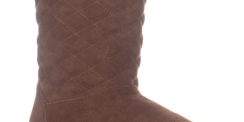 Style & Co Women's Comfort Quilted Nikyy Round Toe Platform Brown Boots 5 M