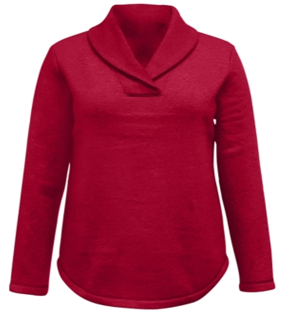 Karen Scott Women's Shawl Collar Fleece Top Red Size -size-