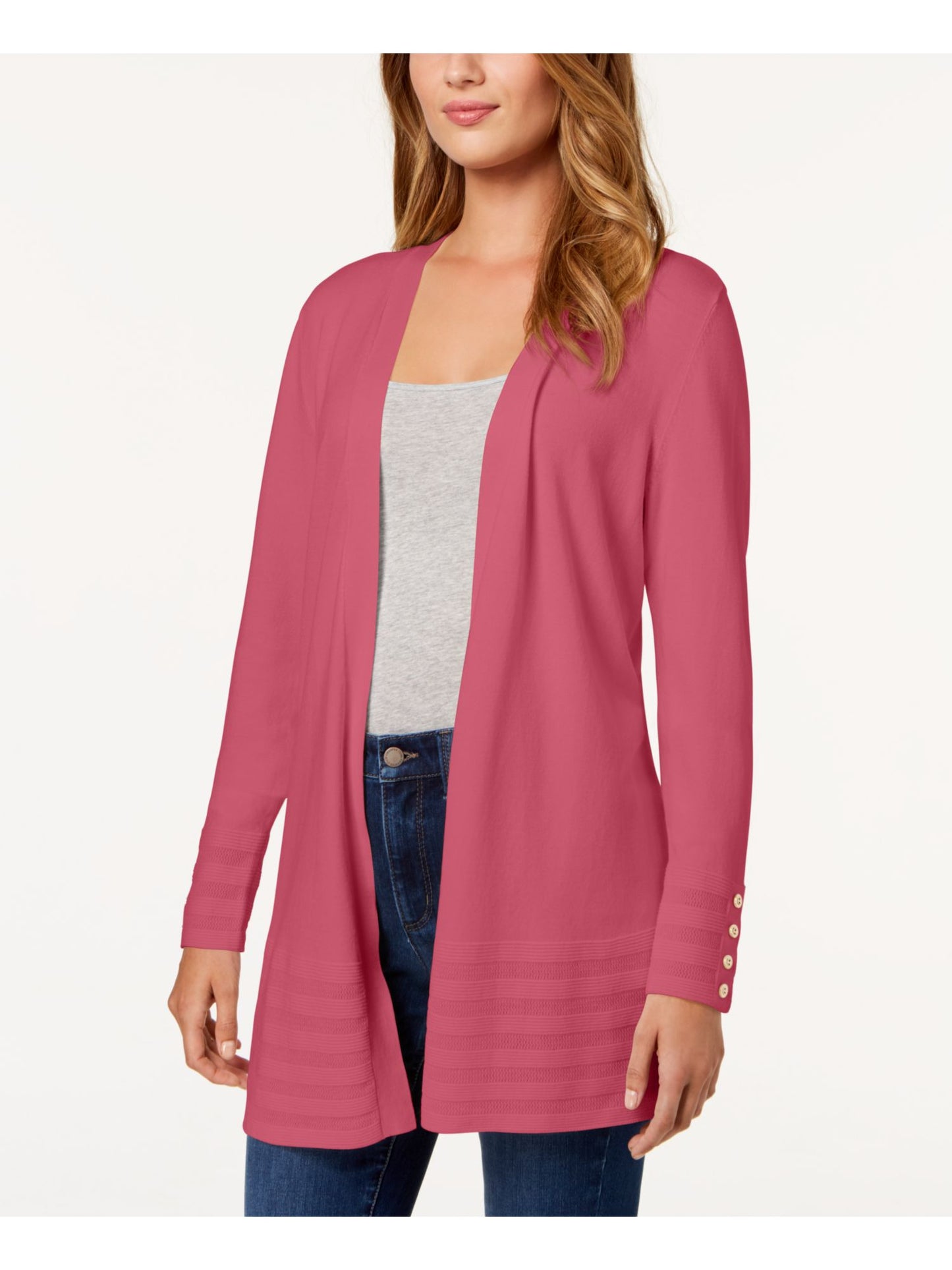 Charter Club Women's Long Sleeve Sweater Pink Size Small