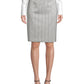 Calvin Klein Women's Back Slit & Zip Texture Speckle Pipe Skirt Black Size 10