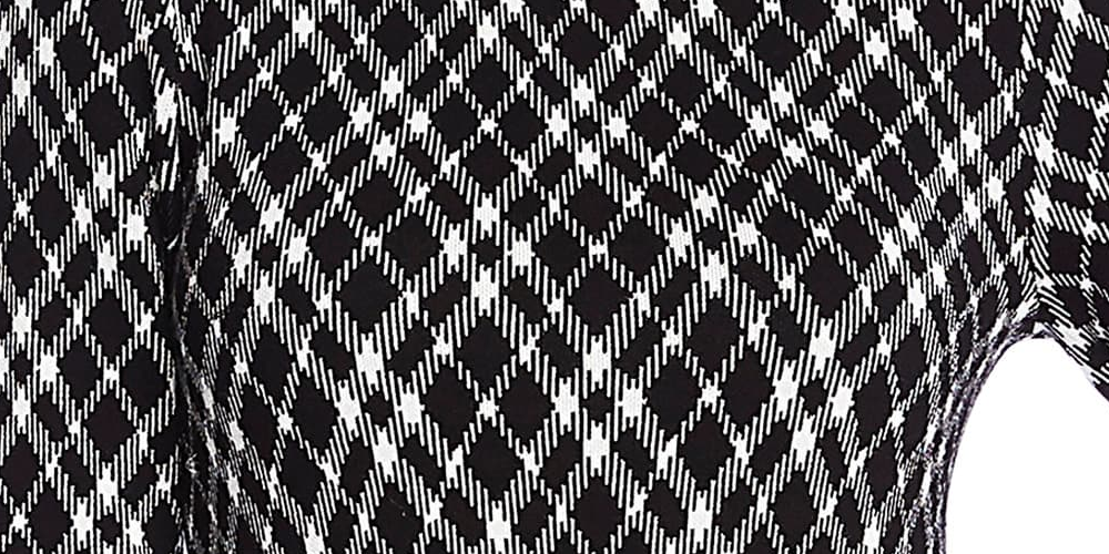 CeCe Women's Ruffled Collar Jacquard Fit & Flare Sweater Dress Black Size S