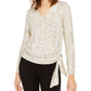 INC International Concepts Women's Sequined Pullover Blouse Gray Size Small