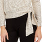 INC International Concepts Women's Sequined Pullover Blouse Gray Size Small