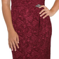 Alex Evenings Women's Sleeveless Maxi Evening Dress Red Size 14