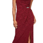 Alex Evenings Women's Sleeveless Maxi Evening Dress Red Size 14