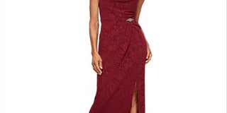 Alex Evenings Women's Sleeveless Maxi Evening Dress Red Size 14