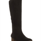 Style & Co. Womens Finnly Suede Closed Toe Over Knee Fashion, Black, Size 6