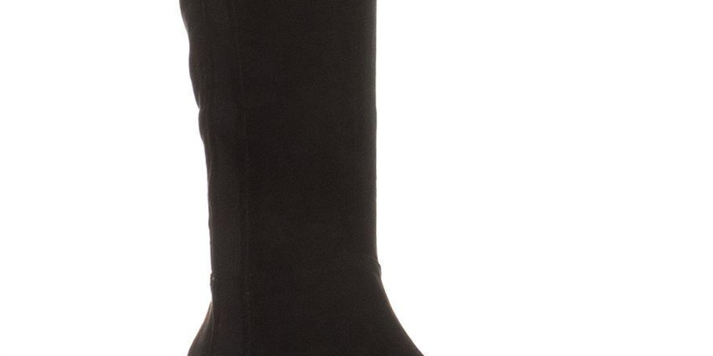 Style & Co. Womens Finnly Suede Closed Toe Over Knee Fashion, Black, Size 6