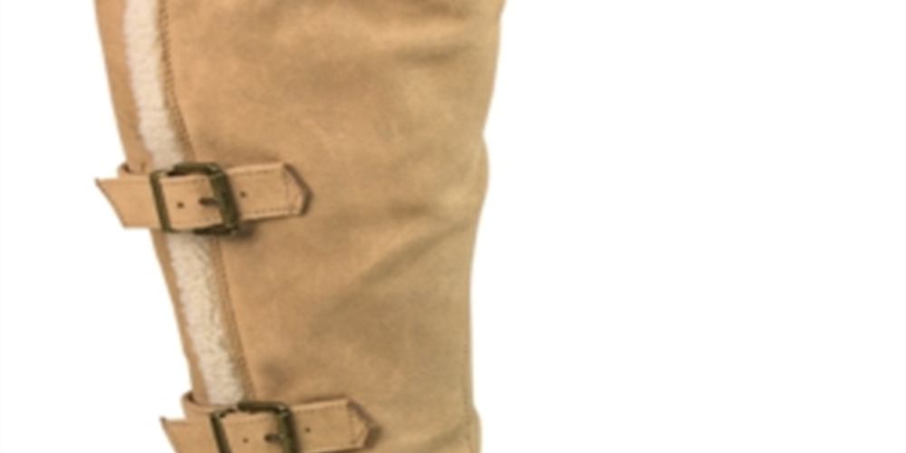 White Mountain Women's Santell Faux Fur Tall Knee High Boots Brown Size 5M