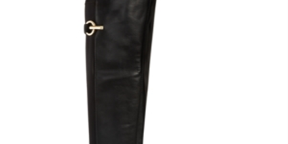 Rebel By Zigi Women's Onley Leather Round Toe Knee High Fashion Boots Black Size 7 M