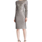 Ralph Lauren Women's Quilted Sequined Cocktail Dress Brown Size 12