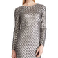 Ralph Lauren Women's Quilted Sequined Cocktail Dress Brown Size 12