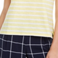 Maison Jules Women's Striped T-Shirt  Yellow Size Medium