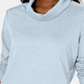 Karen Scott Women's Sport Cowl-Neck Top  Blue Size Large