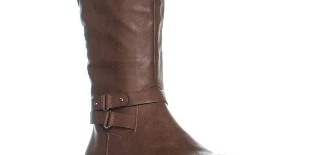 Style & Co Women's Kindell Faux Leather Riding Boots Tan Size 6 M