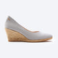 Roses Canvas V Cut Espadrille Wedges
