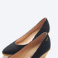 Roses Canvas V Cut Espadrille Wedges