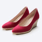 Roses Canvas V Cut Espadrille Wedges