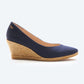 Roses Canvas V Cut Espadrille Wedges
