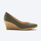 Roses Canvas V Cut Espadrille Wedges