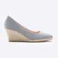 Roses Canvas U Cut Espadrille Wedges
