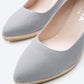 Roses Canvas U Cut Espadrille Wedges