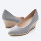 Roses Canvas U Cut Espadrille Wedges